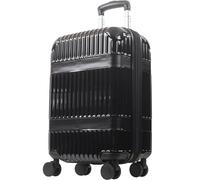 Martha Stewart The Bedford Rolling Luggage, Hardshell Suitcase with Spinner Wheels, Black, 22 Inch, Rolling Luggage Set, Hardshell Suitcases with Spinner Wheels