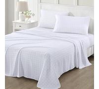 Martha Stewart Ultra Soft Brushed and Washed Microfiber 4 Piece Sheet Set, Easy Care, Comfy, Deep Pocket Bed Sheets, 1 Flat Sheet, 1 Fitted Sheet, 2 King Pillowcases, Cal King Size, Light Gray