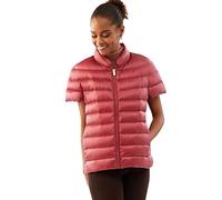 Martha Stewart Women’s Quilted Down Puffer Vest, Lightweight Short Sleeve Jacket with Pockets, Warm Winter Coat, Terracotta, XL