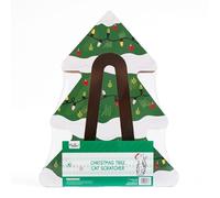 Martha's Christmas Cat Scratching Tree With Jingling Ball & Track, 38 cm, Suitable for Indoor Cats, Christmas Decoration, Cat Furniture