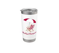 Marthas Vineyard Cape Cod Nautical Striped Beach Umbrella Stainless Steel Insulated Tumbler