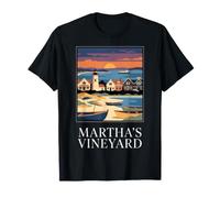 Martha's Vineyard Massachusetts Coastal Travel Design T-Shirt
