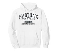 Martha's Vineyard Massachusetts Vintage Sports Slate Gray Pullover Hoodie