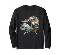 Martial Artist Horse in Dynamic Pose Long Sleeve T-Shirt