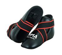 Martial Arts Black Competition Vinyl Semi Contact Sparring Boots - NEW (Medium)