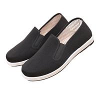 Martial Arts Canvas Footwear,Kung Fu Shoes,Chinese Taichi Shoe,Old Beijing Kung Fu Shoe,Chinese Traditional Canvas Shoes,Lightweight,for Daily Training A Black