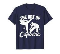 Martial Arts Capoeira Kicks Art of Capoeira T-Shirt, Men, Navy Blue, 5X-Large
