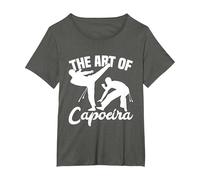Martial Arts Capoeira Kicks Art of Capoeira T-Shirt, Women's Plus, Asphalt Grey, 5X