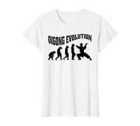 Martial-Arts chigong meditations Thai-chi Evolution Qigong Value Graphic T-Shirt, Women, White, XS