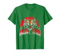 Martial Arts Combat Tiger Men Boys Kids Muay Thai T-Shirt, Men, Kelly Green, 3X-Large