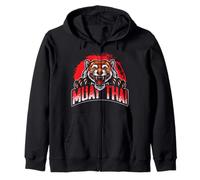 Martial Arts Combat Tiger Men Boys Kids Muay Thai Zip Hoodie