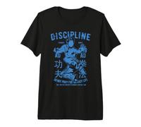Martial Arts Discipline Vintage Retro Style Distressed Art Premium T-Shirt