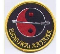 Martial Arts Embroidered Badge - Samurai Katana Weapons Yin Yang Patch