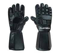Martial Arts Full contact Leather Ultimate Stick Sparring Escrima/Kali Gloves - With, Forearm Protection (Large)