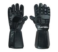 Martial Arts Full contact Leather Ultimate Stick Sparring Escrima/Kali Gloves - With, Forearm Protection (Small)