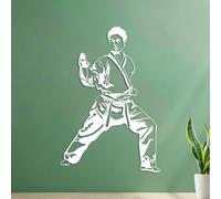 Martial Arts Karate Fighter Ninja Warrior Ninja Karate Assassin Fine Carving Decals Car Body Decoration 35x50.9cm White