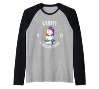 Martial Arts Karate Unicorn Kyokushin Karate Japan Raglan Baseball Tee