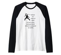 Martial Arts Never Accept Defeat Raglan Baseball Tee