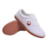 Martial Arts Shoes, Fashion Men Women Tai Chi Shoes Non Slip Kung Fu Walking Training Sport Sneakers for Taekwondo Gym,White,8.5 UK