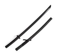 Martial Arts Theatrical Stage Cosplay props Movies Films Stunt Equipment - Black Polypropylene Japanese Samurai Katana W/Scabbard