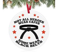 Martial Arts Theme Gift Christmas Ornament Karate Gifts Taekwondo Gift for Women Men Jiu Jitsu Decor Ceramic Ornament Taekwondo Ornaments Christmas Tree Ornaments Martial Art Gifts for Girls