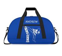 Martial Arts Training Duffle Bag | Personalised Taekwondo Karate Boxing Gym Bag for Men & Kids | Custom Name Water-Resistant Sports Holdall for Gear & Gloves, Karate Navy