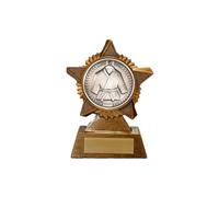 Martial Arts Trophy Award Premier Star Antique Gold 120mm Heavy Resin Judo Karate Free Engraving -troshow1-as-td