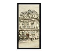 Martial Road Paris Boulevard St Martin 1877 Illustration Framed Wall Art Print Long 25X12 Inch