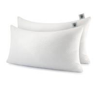 Martian Dreams Hybrid Pillow Microfiber & Shredded Memory Foam Fill | Medium to Firm, Hypoallergenic (Super King Size 50x90cm) 2 Pack | For Side Slee