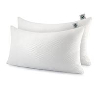 Martian Dreams Martian Made LunaCore Hybrid Pillow, Microfibre & Shredded Memory Foam Fill, Medium to Firm, Hypoallergenic (Super King Size 50x90cm) 2 Pack, For Side Sleepers Collection