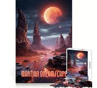 Martian Dreamscape Jigsaw Puzzle for Adults 1000 Pieces Cognitive Train Clear Tone Pattern Assemble Birthday Art Gift (50x75cm)