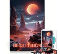 Martian Dreamscape Jigsaw Puzzles for Adults1000 Piece Think Sharper Vivid Color Home Play Birthday Idea (38x52cm)