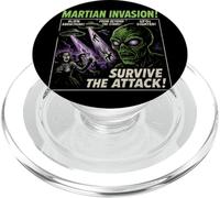 Martian Invasion Alien Movie Poster Vintage Halloween PopSockets PopGrip for MagSafe