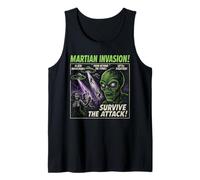 Martian Invasion Alien Movie Poster Vintage Halloween Tank Top