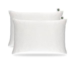 Martian Made Pillow Protector, Standard 50x75 cm, Super Soft Bamboo Rayon 280 GSM, Zip Closure, Hypoallergenic and Antibacterial, 2 Pack