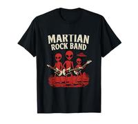 Martian Rock Band Alien UFO Space Humor Graphic T-Shirt