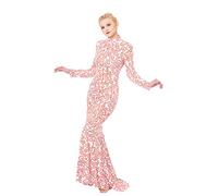 Martian Spy Cosplay Costume Fishtail Slim Long Dress Prom Gown for Women, Red, M