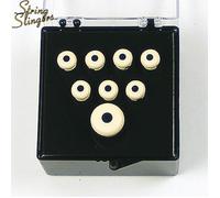 Martin Acoustic End & Bridge Pin set, White with Black inlay 18APP28
