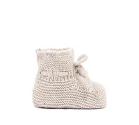 Martin Aranda chunky-knit tie-fastening slippers - Neutrals 17