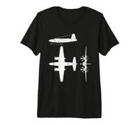 Martin B-26 Marauder WW2 Bomber Airplane Blueprint Premium T-Shirt