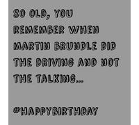 Martin Brundle F1 Humour Birthday Card