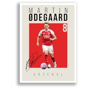 Martin Ødegaard Arsenal Signed Photo Poster Print Picture Display Framed Autograph Memorabilia for Football Fans Gift Norway (A3 Poster Only Cream)