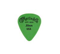 MARTIN Guitar Picks - Delrin .88 Green Plectrum - Pack 12 (18A0155)