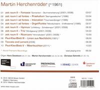 MARTIN HERCHENR”DER: LINIEN AUS NACHTLICHT - ORGAN WORKS NEW CD