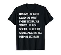 MARTIN INSPIRE LIKE OBAMA T-Shirt Black History Pride Rosa T-Shirt