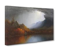 Martin Johnson Heade A Coming Storm Classic Painting Canvas Wall Art Print Ready to Hang, Framed Picture for Living Room Bedroom Home Office Décor, 30x20 Inch (76x50 cm)
