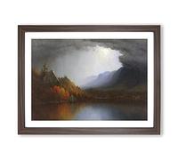 Martin Johnson Heade A Coming Storm Classic Painting Framed Wall Art Print, Ready to Hang Picture for Living Room Bedroom Home Office Décor, Walnut A2 (64 x 46 cm)