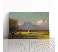 Martin Johnson Heade Sunlight and Shadow, Newbury Marshes Canvas Print | Gallery Wrapped 30mm Frame Wall Art | 30x20 inches | Ready to Hang | Contemporary Picture | Living Room Bedroom Lounge Office