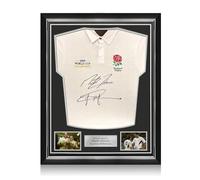 Martin Johnson & Jonny Wilkinson Signed England Rugby Shirt. Superior Frame