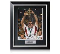 Martin Johnson Signed England Rugby Photo: World Cup Winner. Deluxe Frame